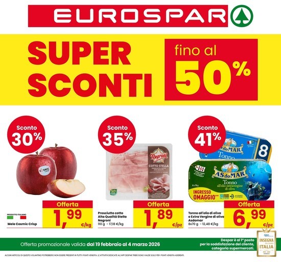 Eurospar - Super sconti fino al 50%