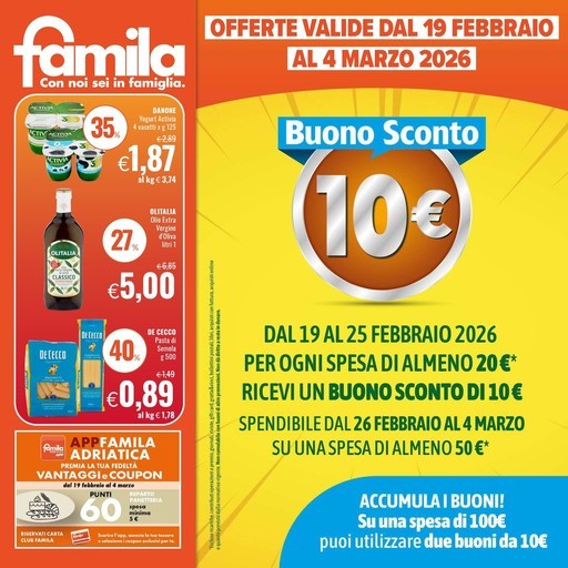 Famila - Buono Sconto 10 euro