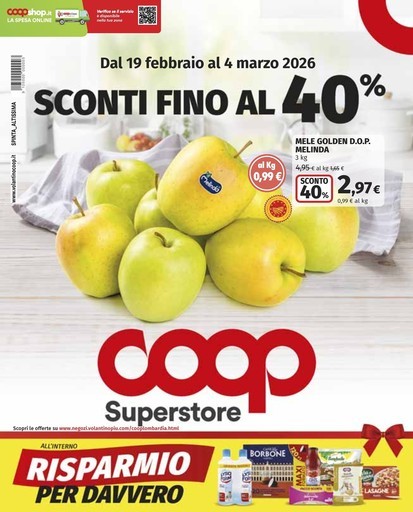 Coop - Sconto fino al 40%
