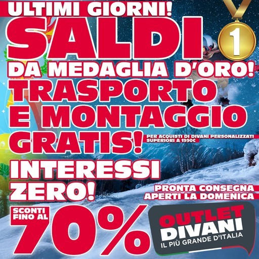 Volantino Outlet divani