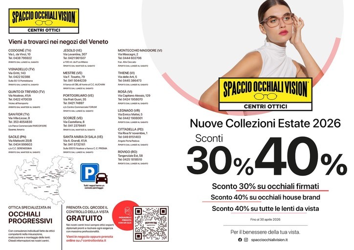 Volantino Spaccio Occhiali Vision