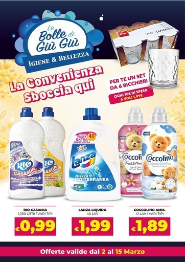 Volantino Le Bolle di Giù Giù