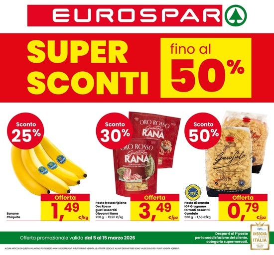 Eurospar - Sconti fino al 50%