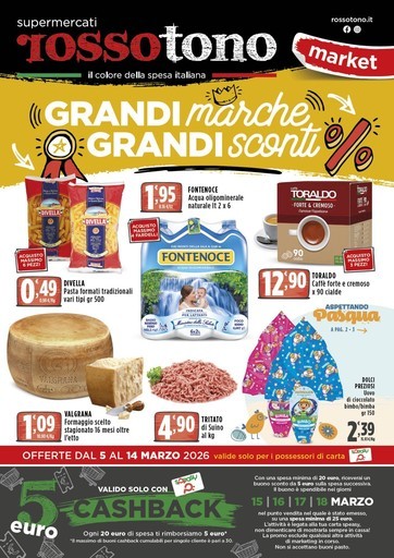 Supermercati Rossotono Market - Grandi marche Grandi sconti