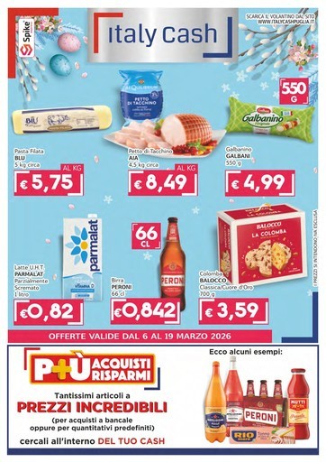 Italy Cash Puglia - Offerte valide dal 6 al 19 marzo 2026