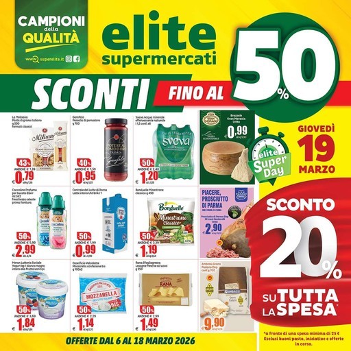 Elite Supermercati - Sconti fino al 50%