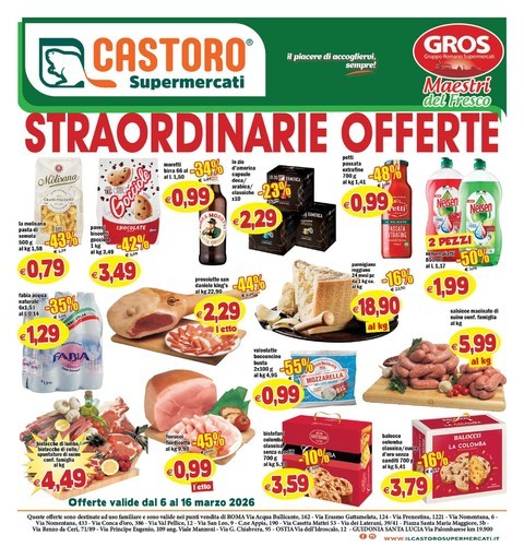 Il Castoro Supermercati - Straordinarie offerte