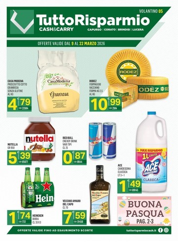 Tutto Risparmio Cash&Carry - Offerte valide dal 9 al 22 Marzo 2026