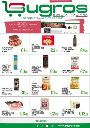 Sugros - I sapori D'Italia oltre i confini