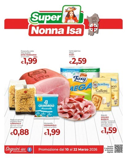 Supermercati Nonna Isa - Promozione dal 10 al 22 marzo 2026