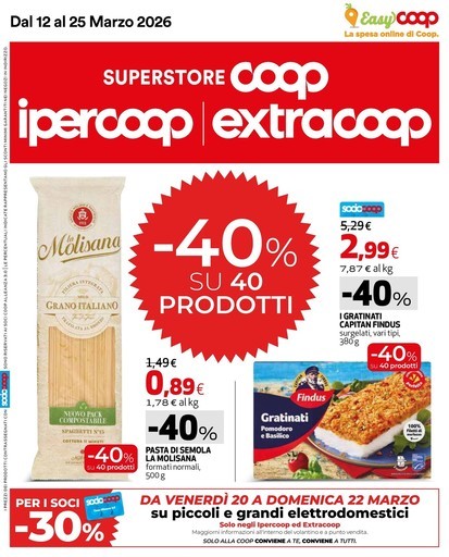 Ipercoop - 40 prodotti al -40%