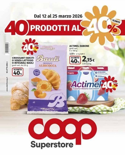 Coop - 40 prodotti al 40% di sconto
