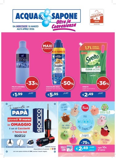 Volantino Acqua e Sapone