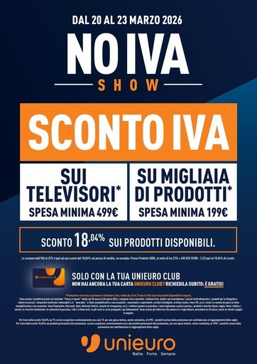 Unieuro - NO IVA Show da Unieuro!