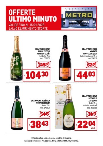 Metro - Offerte Champagne Bolzano