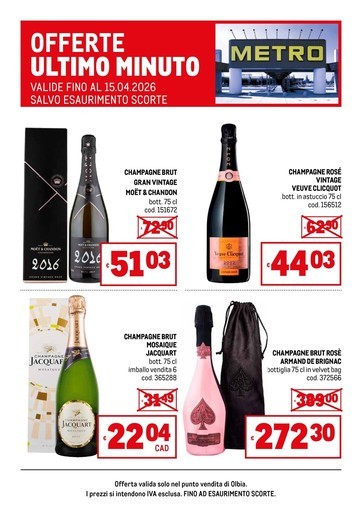 Metro - Offerte Champagne Olbia
