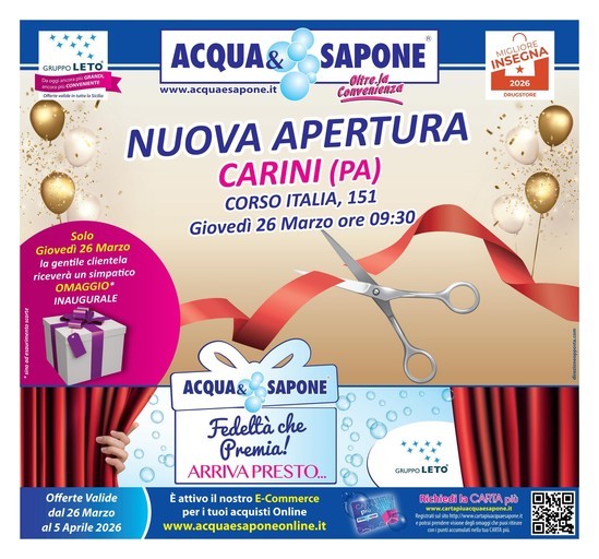 Volantino Acqua e Sapone