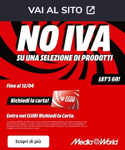 MediaWorld - NO IVA da MediaWorld!