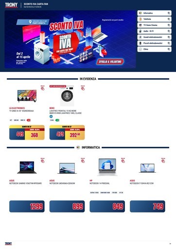 Volantino Trony