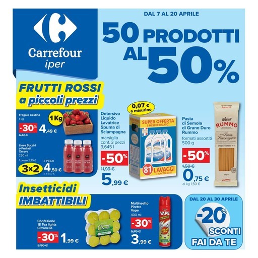 Carrefour Iper - 50 prodotti al 50%