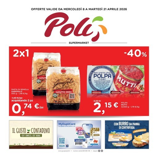 Poli - OFFERTE VALIDE DA MERCOLEDÌ 8 A MARTEDÌ 21 APRILE 2026