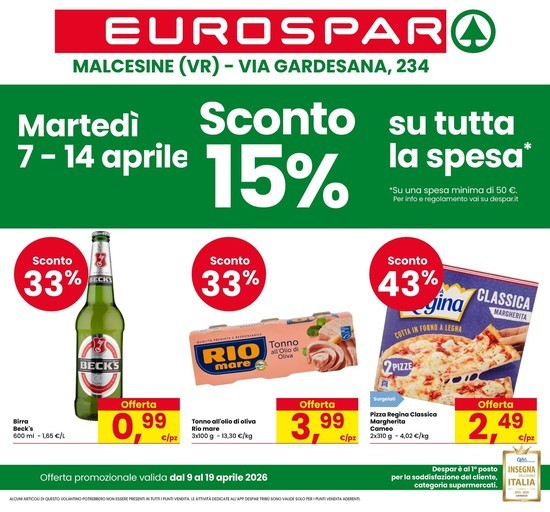 Eurospar - Sconto 15%