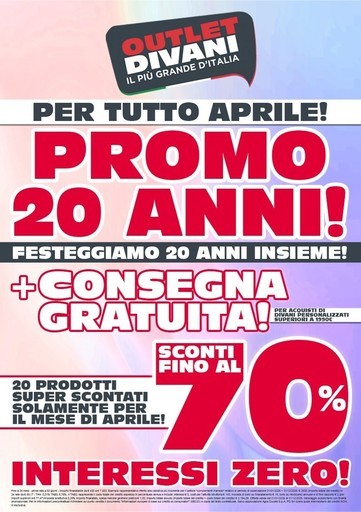 Volantino Outlet divani