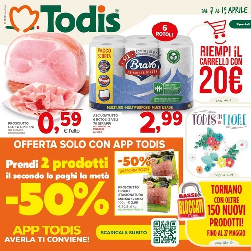 Todis - Riempi il carrello con 20 euro