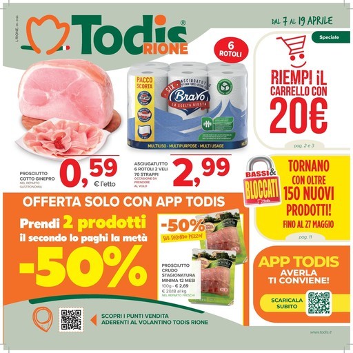 Todis - Riempi il carrello con 20 euro