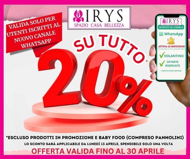 Irys - Su tutto 20%
