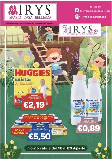 Irys - Promo valide dal 16 al 29 aprile