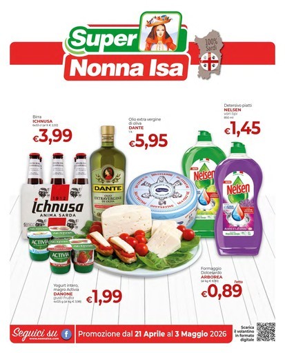 Supermercati Nonna Isa - Promozione dal 21 Aprile al 3 Maggio 2026