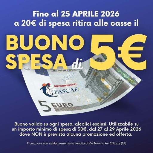 Pascar Group - Buono spesa di 5 euro