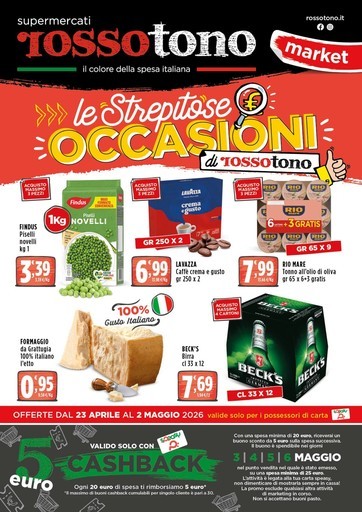 Volantino Supermercati Rossotono Market