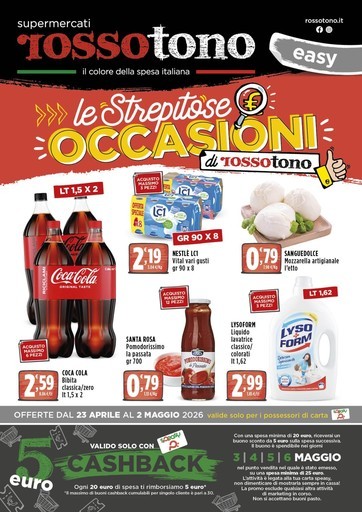 Volantino Supermercati Rossotono Easy