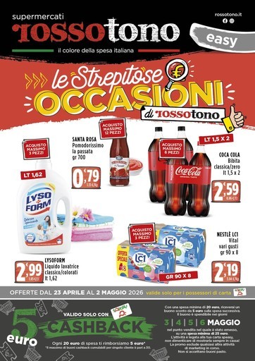 Volantino Supermercati Rossotono Easy
