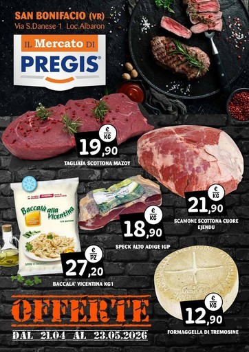 Il Mercato di Pregis - Offerte dal 21.04 al 23.05.2026