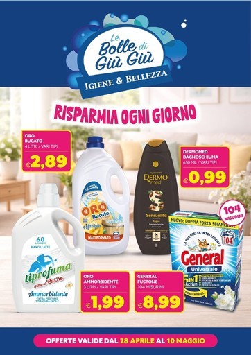 Volantino Le Bolle di Giù Giù