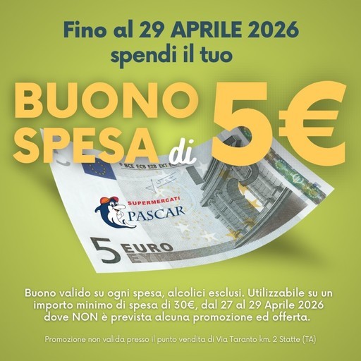 Pascar Group - Buono spesa di 5 euro