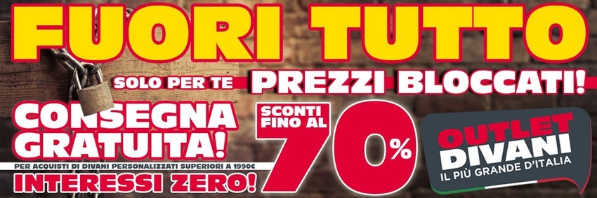 Volantino Outlet divani