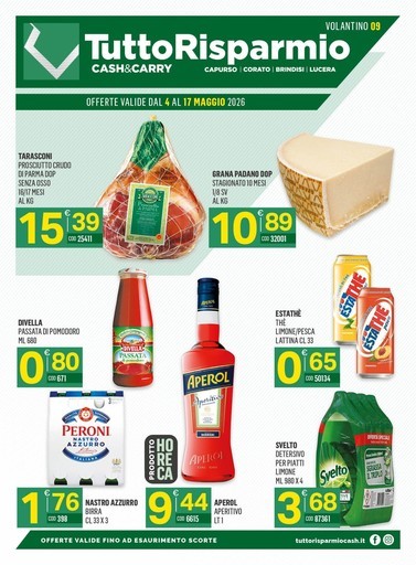 Tutto Risparmio Cash&Carry - Offerte dal 4 al 17 Maggio 2026