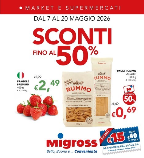 Migross Supermercati - Sconti fino al 50%