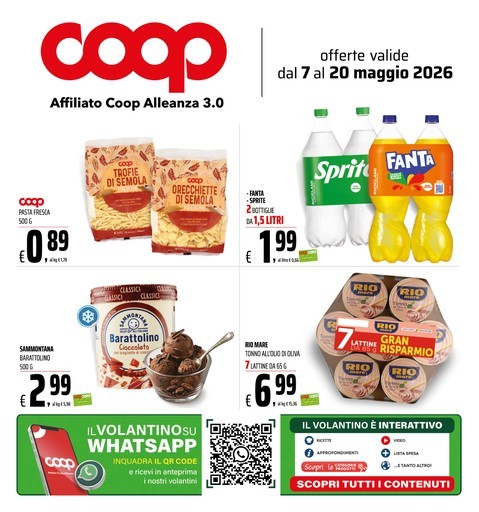 Coop - Offerte valide dal 7 al 20 maggio 2026
