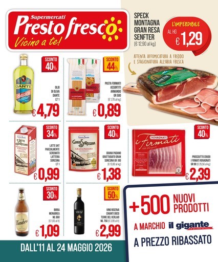 Volantino Presto Fresco