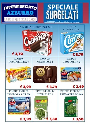 Volantino Supermercato Azzurro