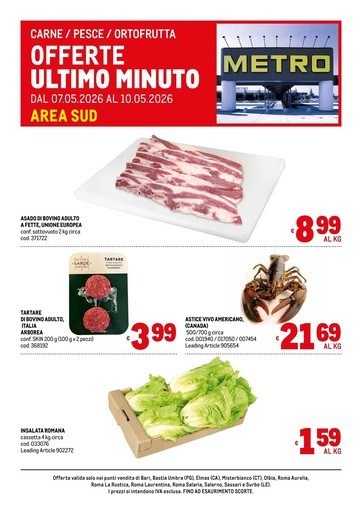 Metro - Offerte freschissimi Area Sud