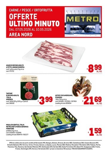 Metro - Offerte freschissimi Area Nord