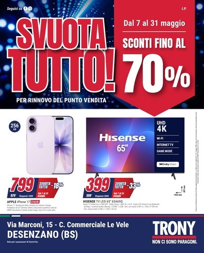 Volantino Trony