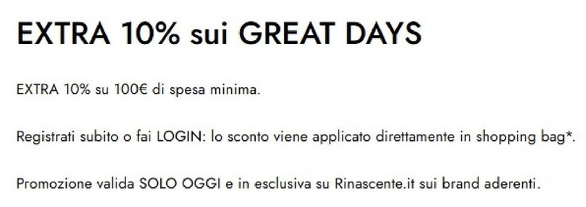Volantino La Rinascente