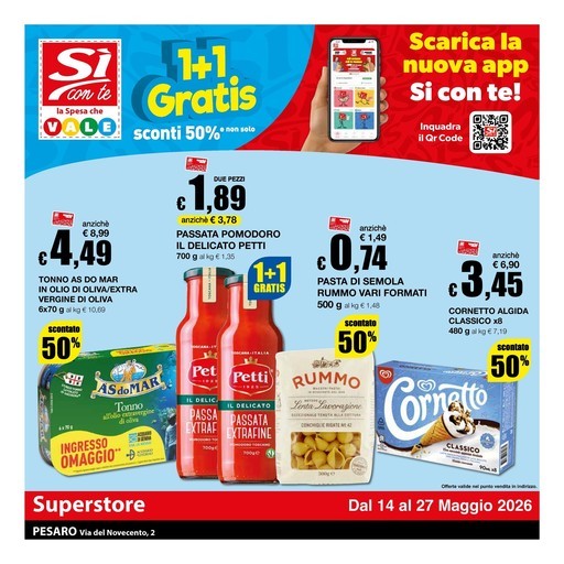Si con te superstore - 1+1 gratis
